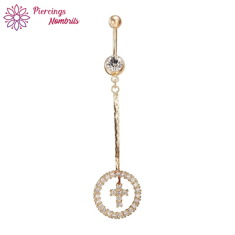 navel ornament with pendant